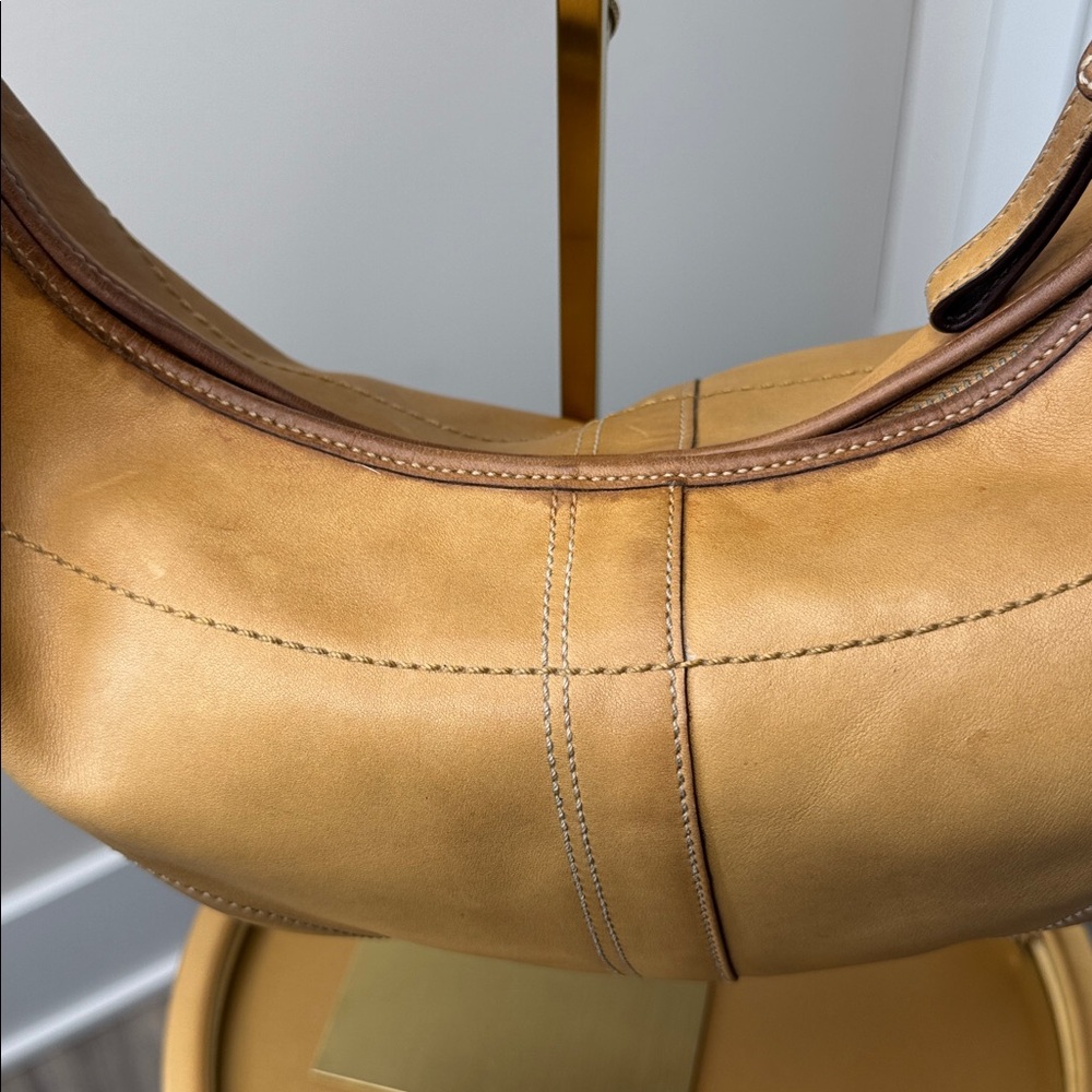 Coach SoHo Burnished Glove-Tanned Hobo Bag Style F12299 Camel Tan 2008 - Picture 9 of 15